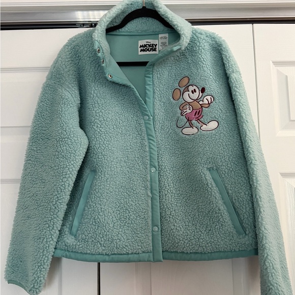Disney Parks Mickey Mouse Sherpa Jacket Sz L - Picture 2 of 5